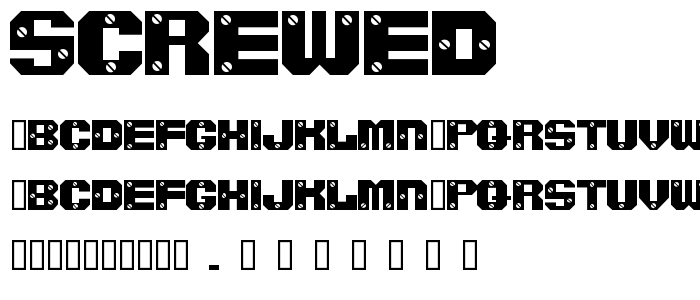 Screwed font