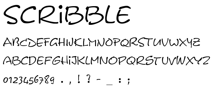 Scribble font
