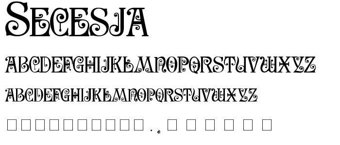 Secesja font