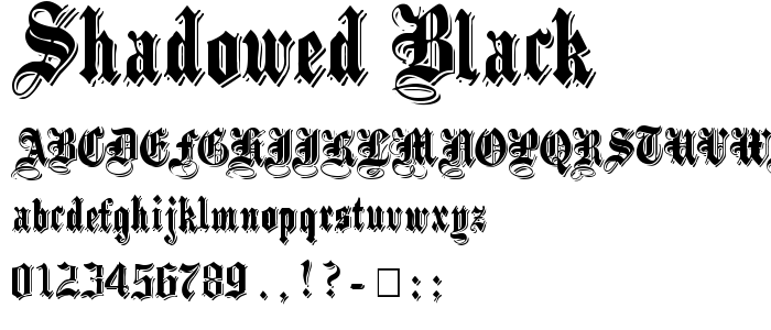Shadowed_Black font