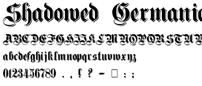 Shadowed_Germanica font