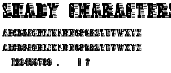 Shady_Characters font