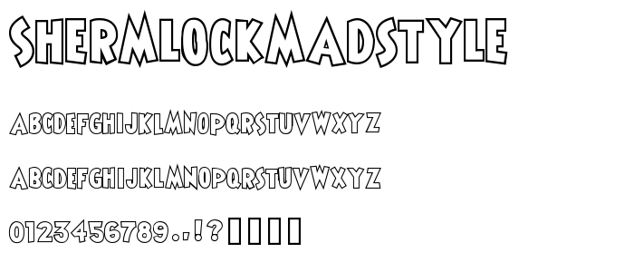 Shermlockmadstyle font