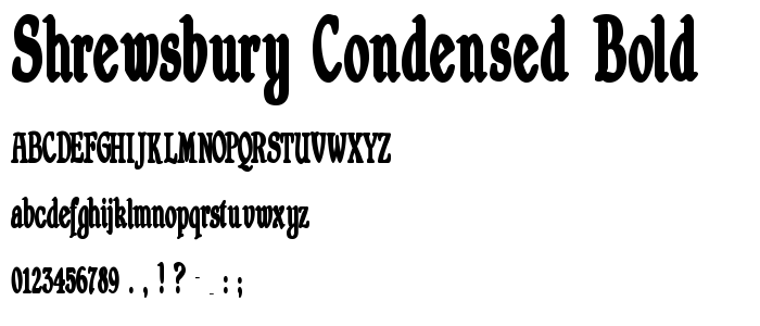 Shrewsbury_Condensed_Bold font