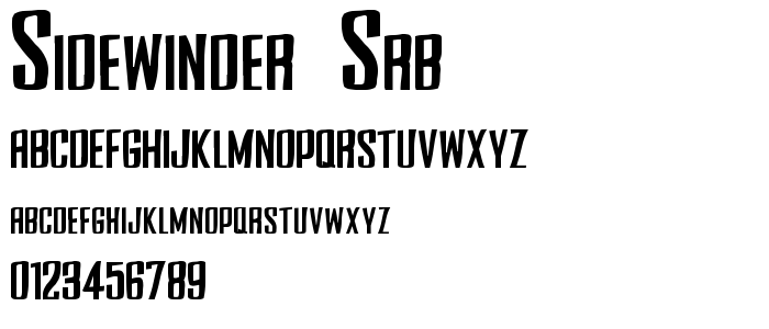 Sidewinder_Srb font