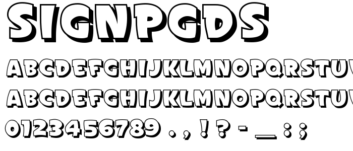 Signpgds font