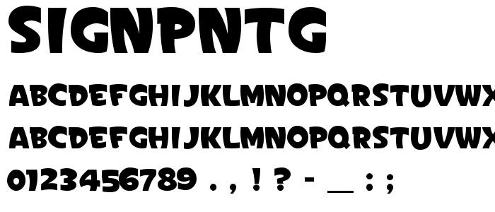 Signpntg font