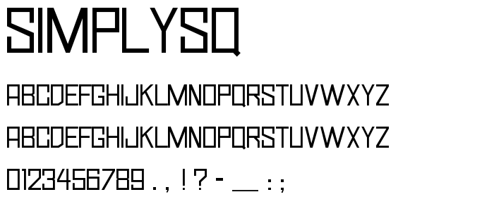 Simplysq font