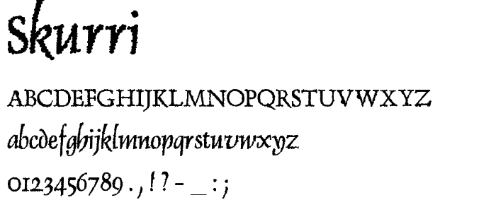 Skurri font