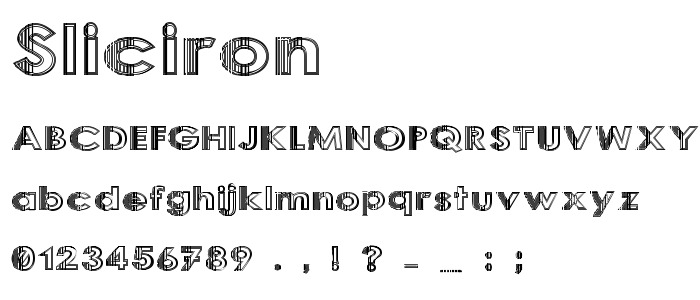 Sliciron font