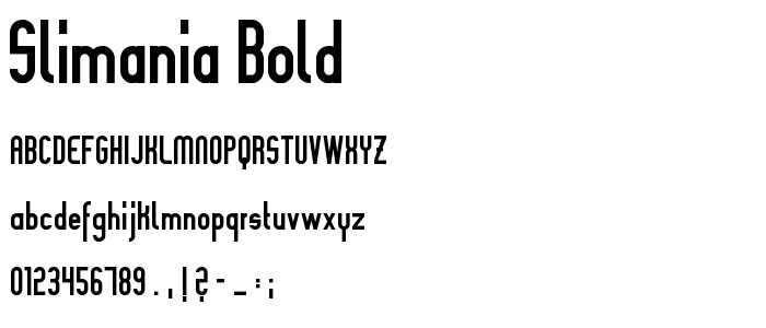 Slimania_Bold font