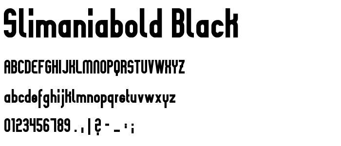 Slimaniabold_Black font