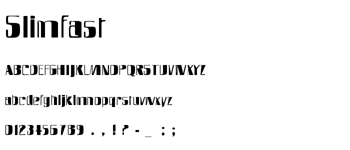 Slimfast font