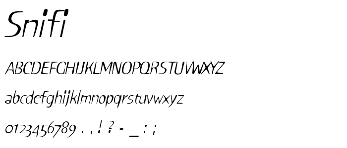 Snifi font