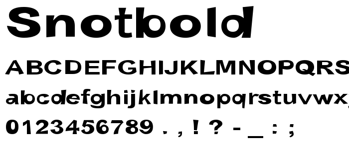 Snotbold font