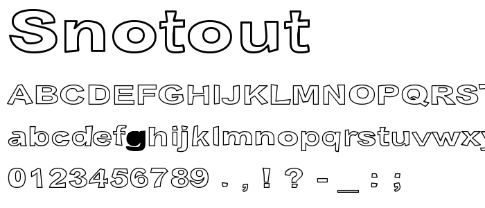 Snotout font