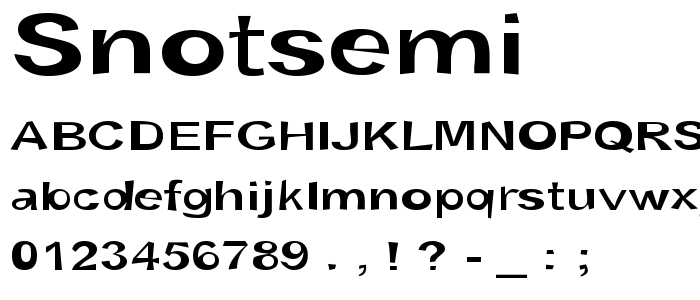 Snotsemi font