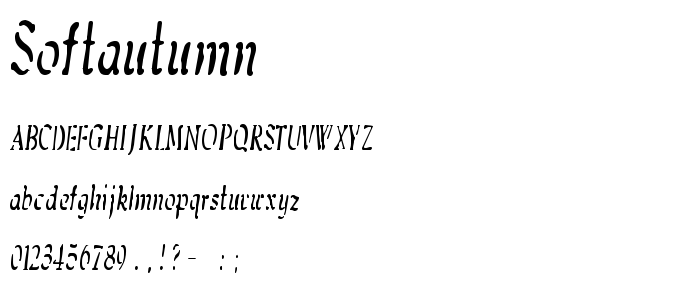 Softautumn font