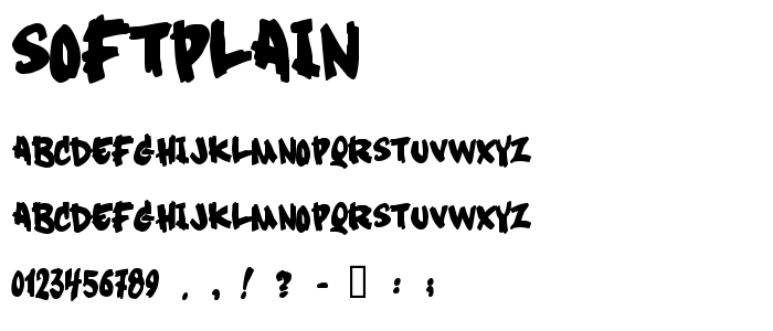 Softplain font