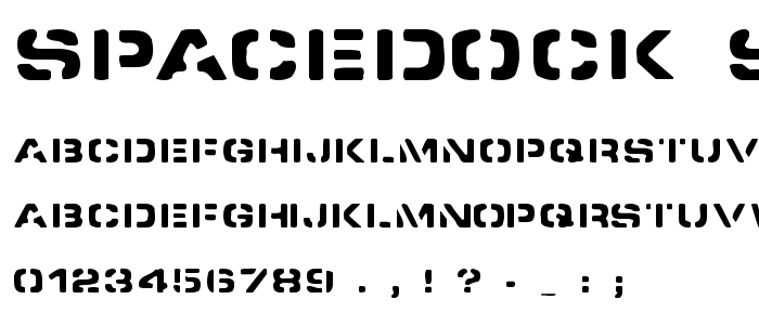 Spacedock_Stencil font
