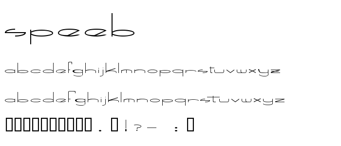 Speeb font