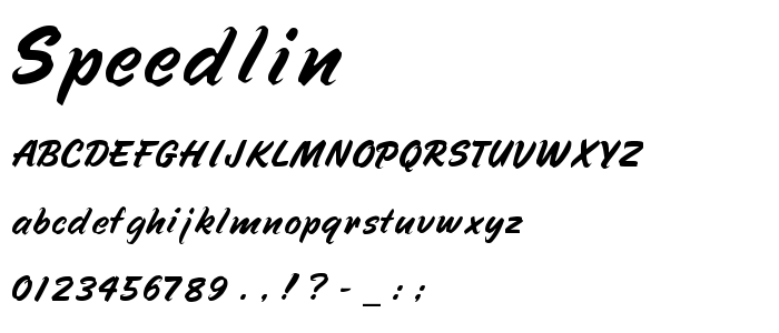 Speedlin font