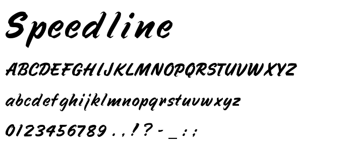 Speedline font