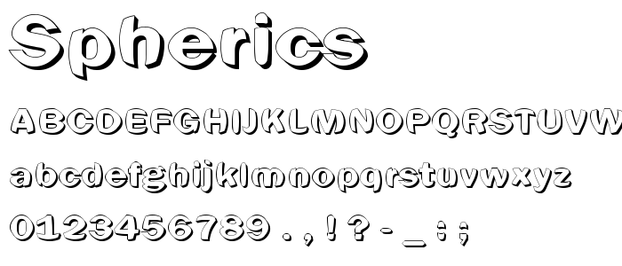 Spherics font