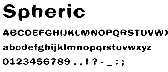 Spheric font