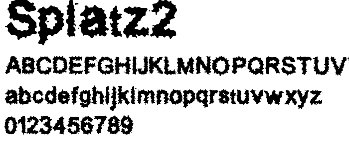 Splatz2 font