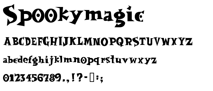 Spookymagic font