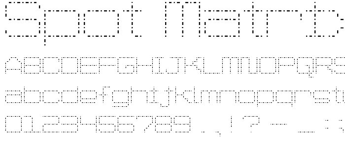 Spot_Matrix font