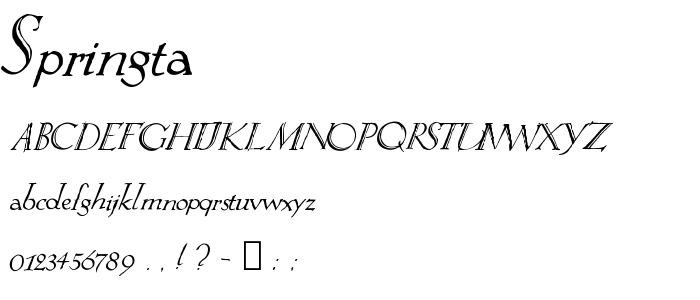 Springta font