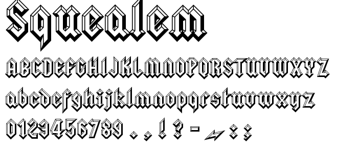 Squealem font