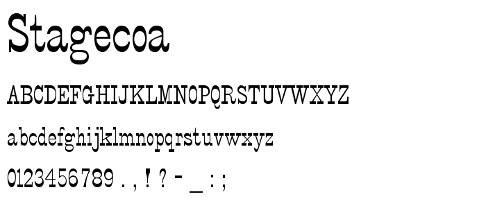 Stagecoa font