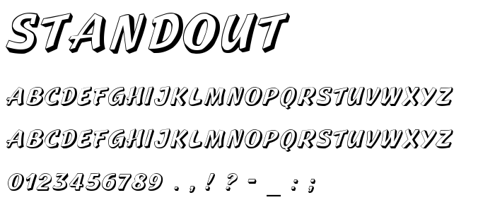 Standout font