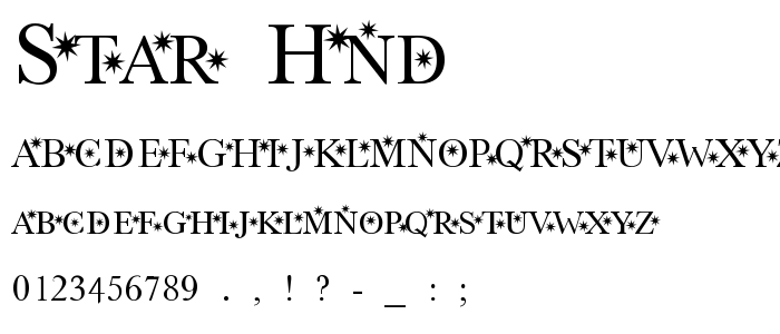 Star_Hnd font