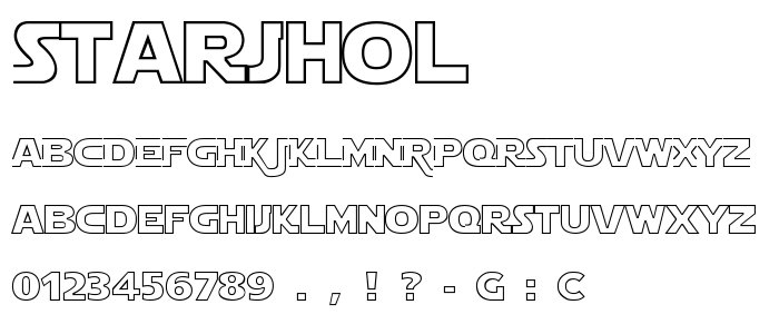 Starjhol font