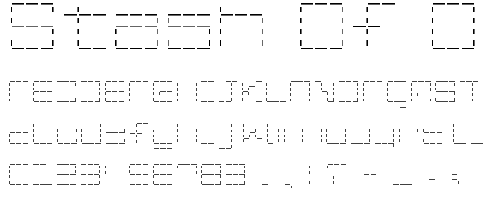 Stash_Of_Dashes font