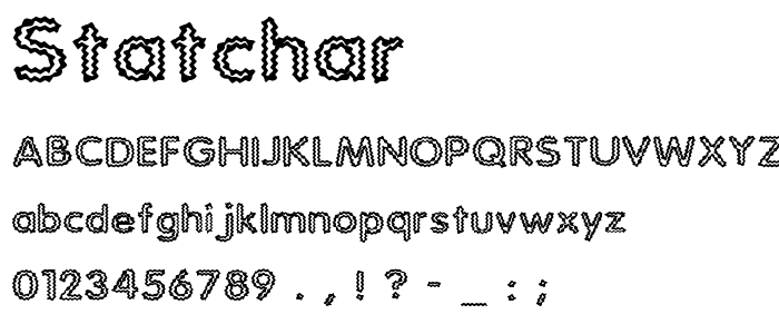 Statchar font