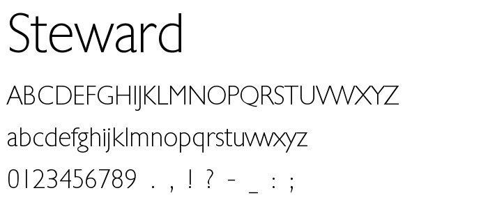 Steward font