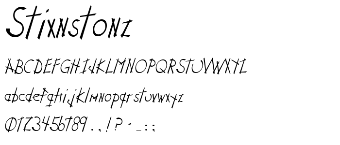 Stixnstonz font