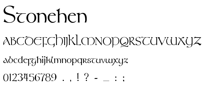 Stonehen font