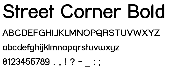 Street_Corner_Bold font