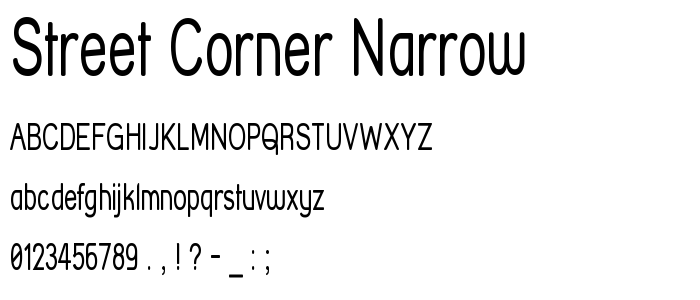 Street_Corner_Narrow font
