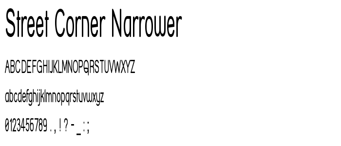 Street_Corner_Narrower font