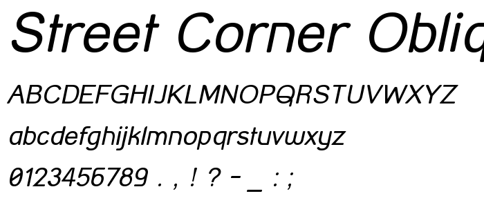 Street_Corner_Oblique font
