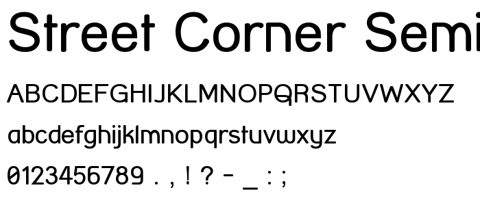 Street_Corner_Semibold font