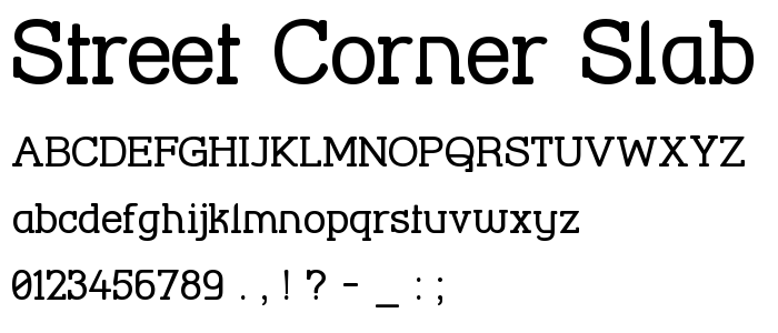 Street_Corner_Slab font