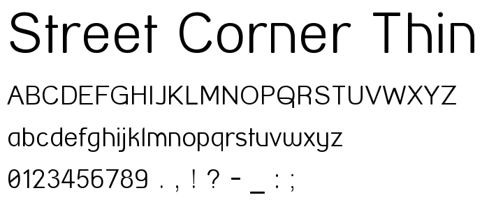 Street_Corner_Thin font